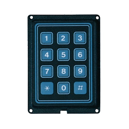 Grayhill 88AB2-172, Keypad 3x4, matrix code circuitry, flange mounted, splash resistant