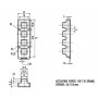 Accord AK-104-B-SSS-WP-MM, Metal keypad 4x1, matrix code circuitry, water proof