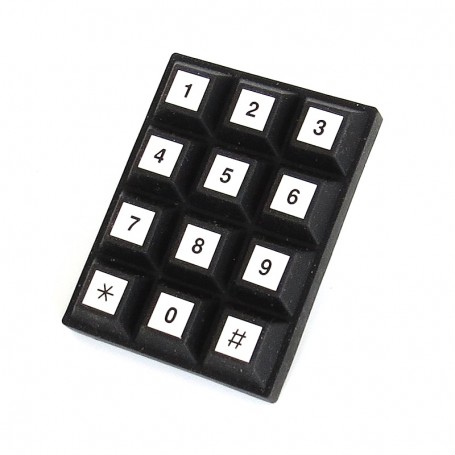 Grayhill 84SN-AB2-112, Sealed keypad 12 (3x4) buttons with Snap Dome contact, matrix code circuitry