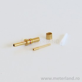 TRI-STAR M39029/76-424 (315-16CX-624), Coax pin crimp contact, size 16, for subminiature cylindrical connectors